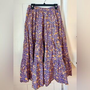 J. Crew Boho Tiered Floral Skirt Size S-L